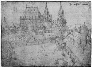 Il duomo di Aquisgrana, 1520 da Albrecht Dürer